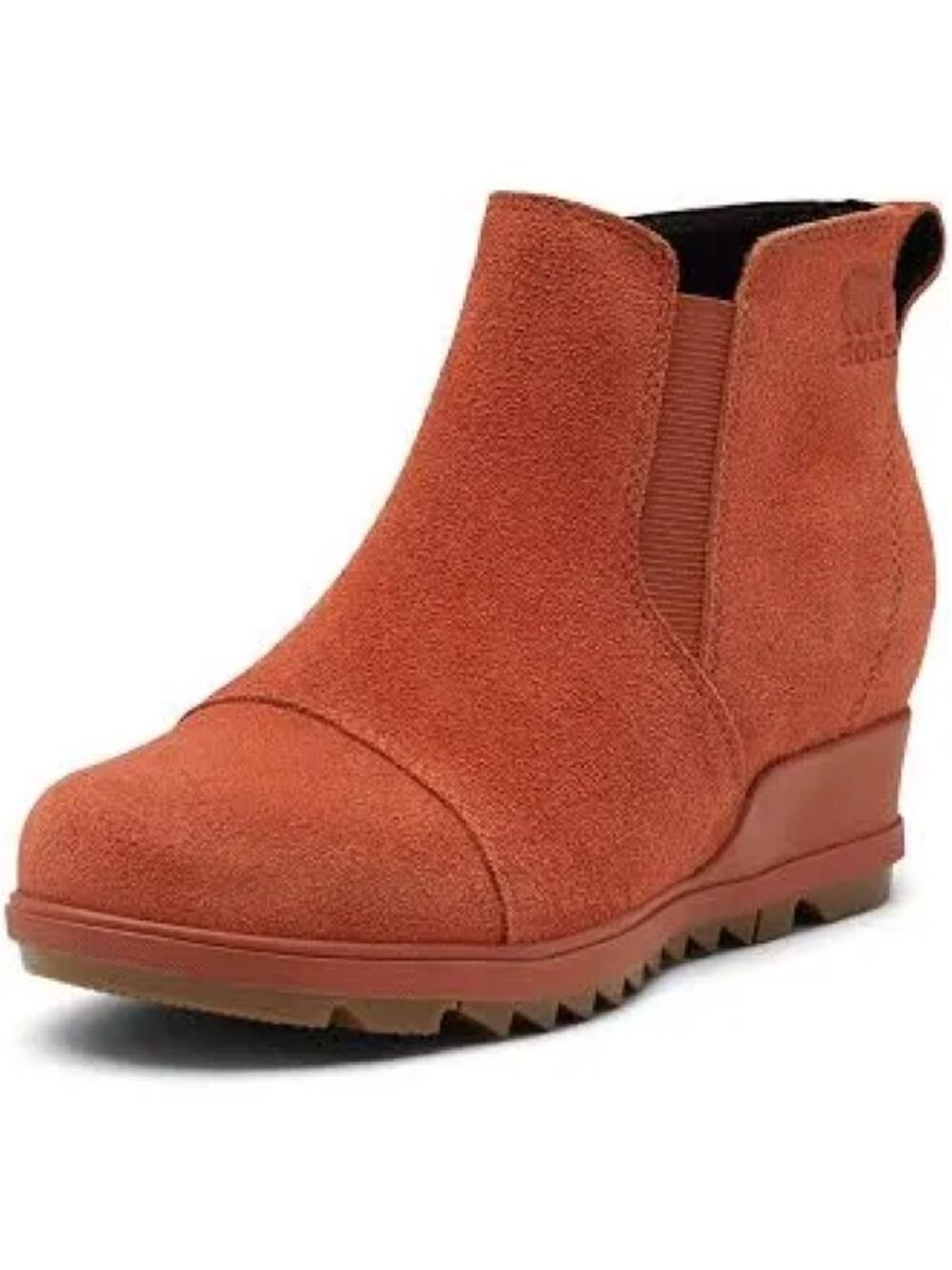 NWOB Sorel Evie Suede Pull-On Wedge Booties Sz-7.5